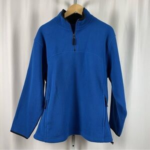 Vintage Large Heavy Fleece Outdoor Half Zip Pullover Winter Ski Snowboard Warm
